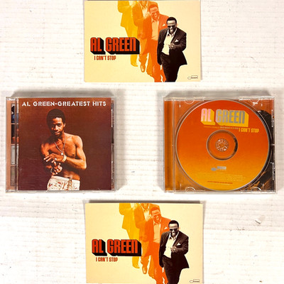 Al Green 2 CD Lot Greatest HIts + I Can't Stop w/Promo Postcards 2003 Blue Note
