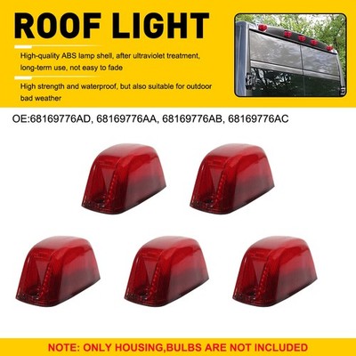 Red Cab Roof Marker Light Housing For 14-23 Dodge RAM Promaster 1500 2500 3500
