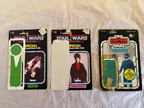 Vintage ESB & POTF cardbacks revenge offer price stickers bespin imperial a-wing