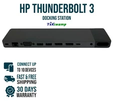 HP Elite Thunderbolt 3 USB-C Docking Station Port Replicator 841830-001