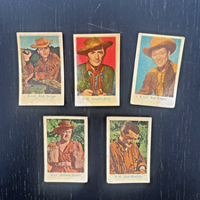 Dutch Gum B Set Lot 5 Cards 1960s Vintage Non-Sport Trading Card Western Stars