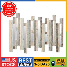 Natural Wooden Planks Mirrored Wall Plaque Freeshiphot Sale 217404