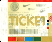 Inter-Atalanta Serie A San Siro 2002 Football Italy Stadium Ticket