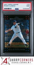 2007 TOPPS CHROME #127 ROGER CLEMENS YANKEES POP 2 PSA 9