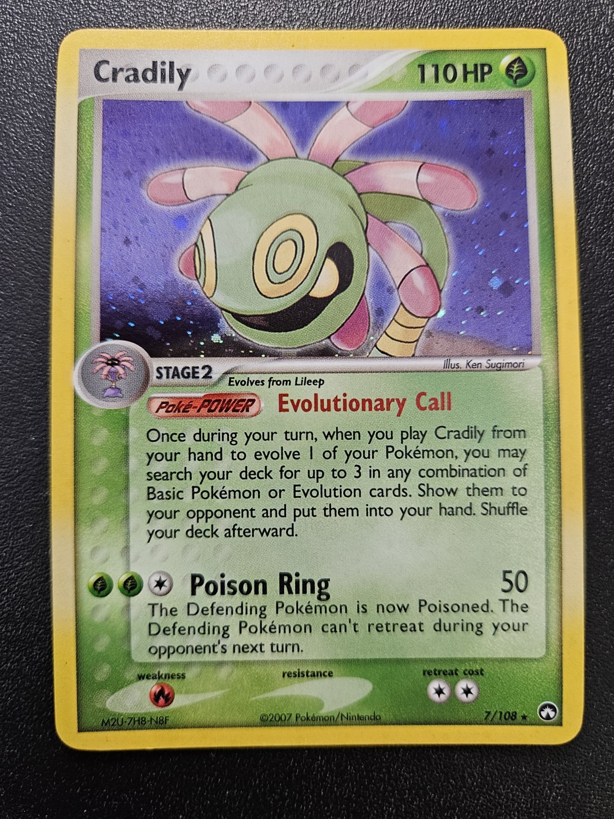 Pokemon EX Power Keepers Cradily Holo Rare 7/108 NEAR MINT