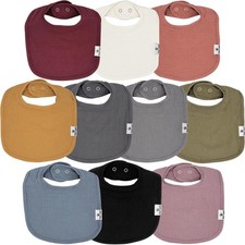 DiaperSquads 10-Pack Baby Bibs for Drooling and Teething, Bibs for Boys, Baby