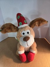Animated Christmas Plush Dog Sings "I Feel Good" Partially works