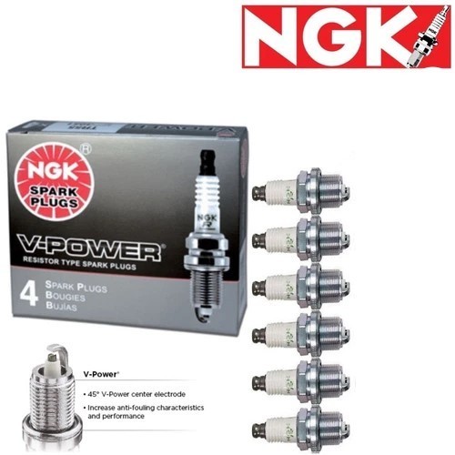 6x NGK V-Power Copper Spark Plugs LZTR4A11 5306 For 2003-2006 Jeep Wrangler TJ