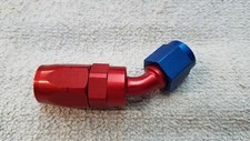 Aeroquip FBM4022 06AN Hose Size (45 Degree Elbow) Hose end Swivel Red/Blue