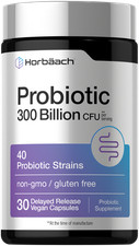 Probiotic Supplement 300 Billion CFU 30 Vegan Capsules by Horb ach