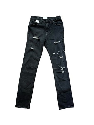 RtA Mens Mens Slim Fit Distress Black Sava Jeans Black $395 Size 29/32