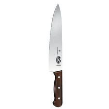 Victorinox 5.2030.25-X1 10" Serrated Edge Sandwich / Chef Knife with Wood Handle