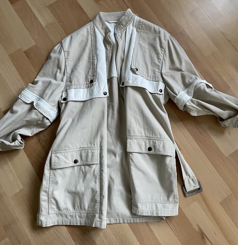 Jaeger Canvas Jacke Parka beige abnehmbare Ärmel Gr. M - Bild 4 von 22