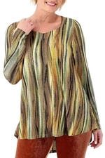 Attitudes by Renee Women's Como Jersey Sweatheart Tunic Moss Grove