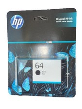 Original Genuine HP 64 Black Printer Ink Cartridge - New In Box OEM Exp 2/25