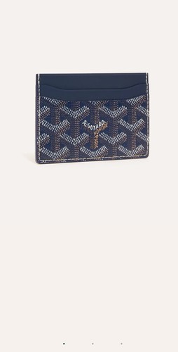 Dark Blue Unisex Goyard Card Holder