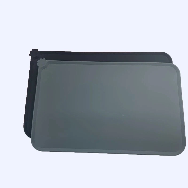 Alfombra de comida para mascotas gato perro cachorro silicona alimentación antideslizante impermeable tazón 18x12 pulgadas Foto 2 de 3