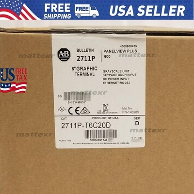 2711P-T6C20D New AB PanelView Plus 600 2711P-T6C20D Factory Sealing US Free Tax