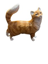 Vintage John Beswick Ginger Tabby Cat Porcelain Figurine Ornament 9CM Tall