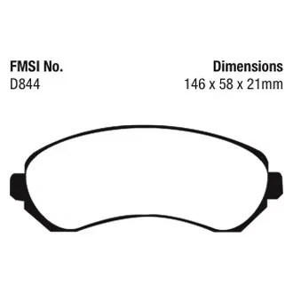 For Buick Rendezvous 02-07 Brake Pads EBC Greenstuff 6000 Series Truck & SUV Foto 2 de 3