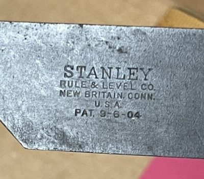 #ad #ad 1904 PAT. DATE STANLEY 10quot; RULE amp; LEVEL CO. SQUARE ROSEWOOD BRASS HANDLE $19.95