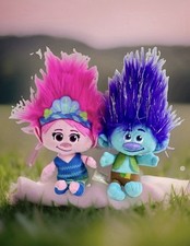 Trolls World Tour Branch Poppy Plush Lot of 2 DreamWorks 10 Stuffed Toys