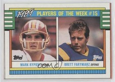 1990 Topps Wax Box Bottom With Disclaimer Mark Rypien Brett Faryniarz #O 0au4