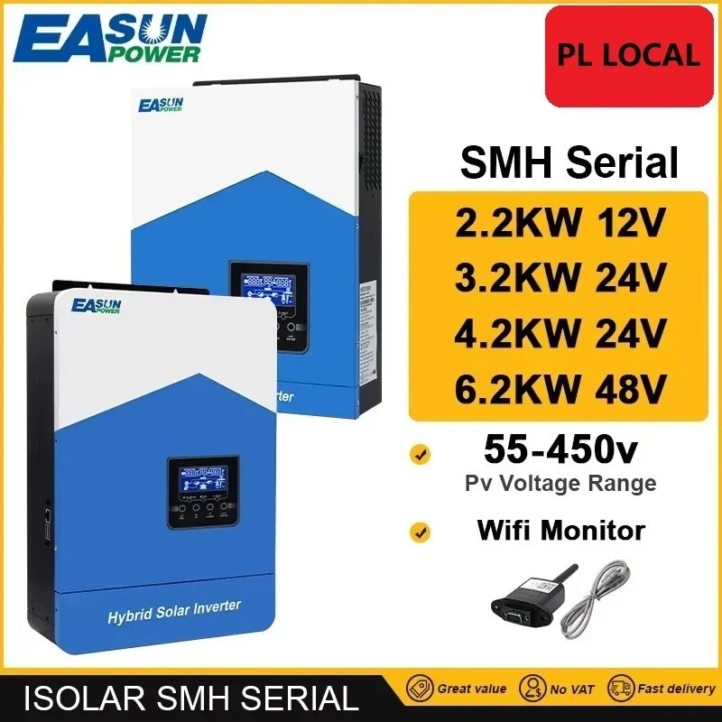 EASUN INVERTER IBRIDO WIFI MPPT FOTOVOLTAICO Hybrid Off Grid Inverter solare