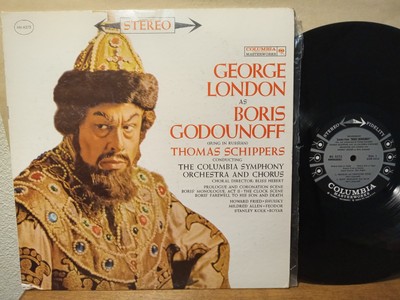 George London as Boris Godounoff - Thomas Schippers LP EX w/Libretto, Columbia 