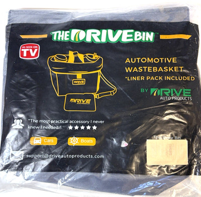 The DRIVE Bin 2 Gallon Car Trash Litter Automotive Wastebasket - AS SEEN ON TV!!