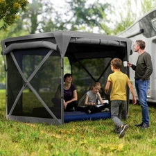Outsunny 11ft Pop Up Gazebo Screen Tent with Removable Roof
