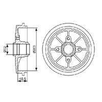 2X Bremstrommel Hinten FüR Citroen ZX N2 1.6 1.8 1.9 91 Bis 97 Bosch KFW Teil