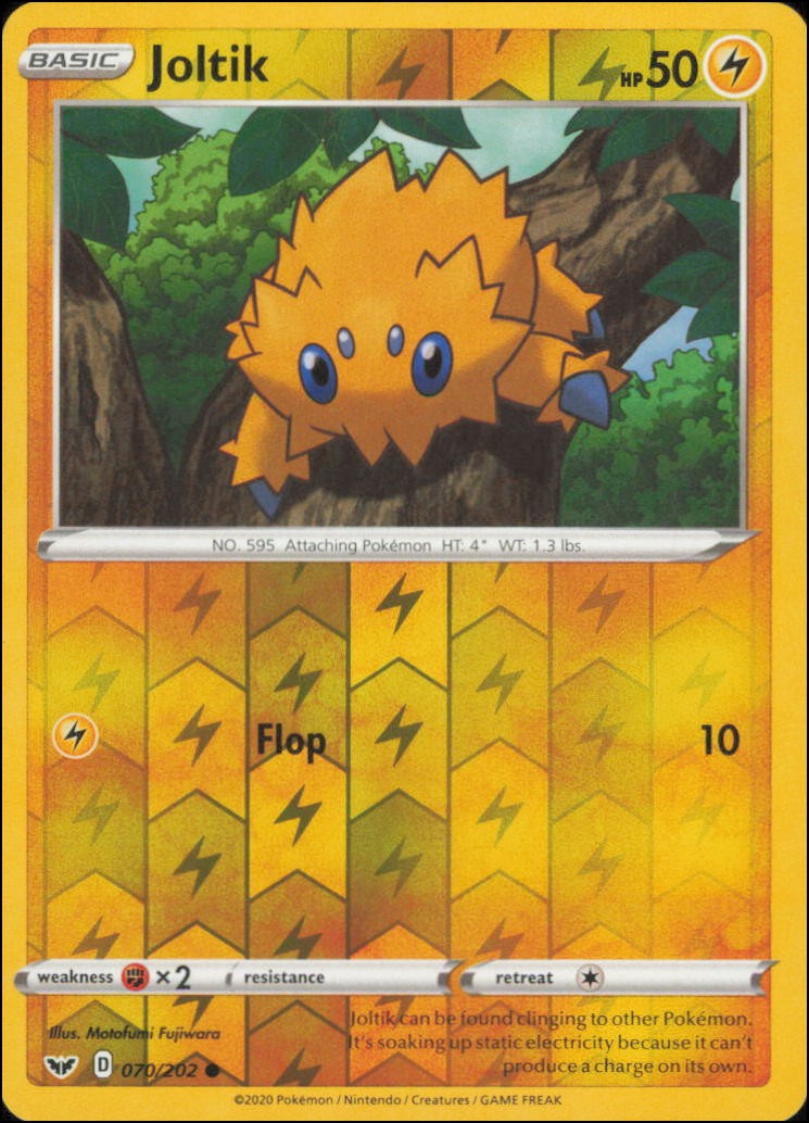 Pokemon - Joltik #070/202 - SWSH01: Sword & Shield Base Set Reverse Holo