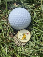 Golden Retriever Golf Ball Marker With Hat Cl...