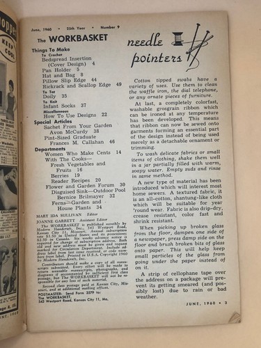 Workbasket Magazine 1960 ENTIRE YEAR 12 ISSUES CRAFTS CROCHET KNITTING VINTAGE - Picture 13 of 24