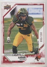 2019 Upper Deck CFL Red 95/150 Aaron Grymes #12 lt5
