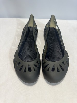 Crocs Adrina III Olive Green Jelly Flats Women's Size W 11 Close Toe Comfort