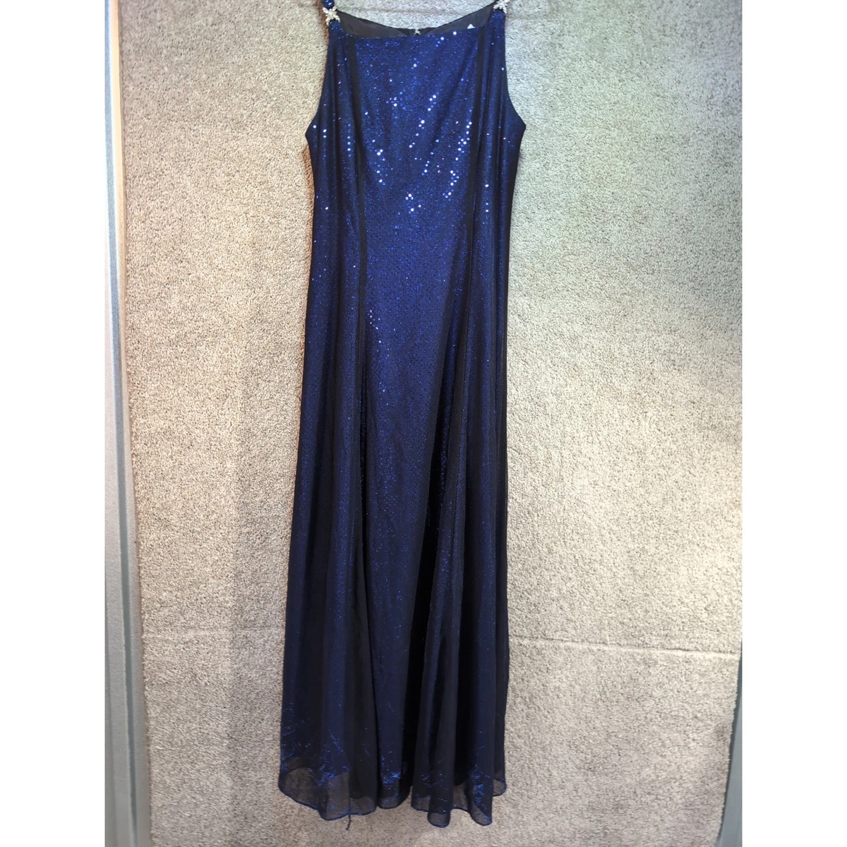open lace back dress A-line Gold Sparkly Strapless Long Evening Prom Dresses, Cheap Custom –  MarryLover main image 0