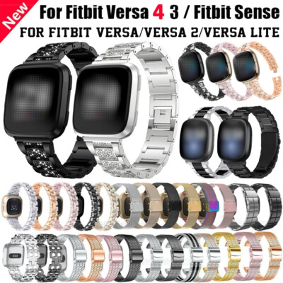 Für Fitbit Sense/Versa 4 3 2 1 SE/Versa Lite Metall Edelstahl Armband Ersatzband