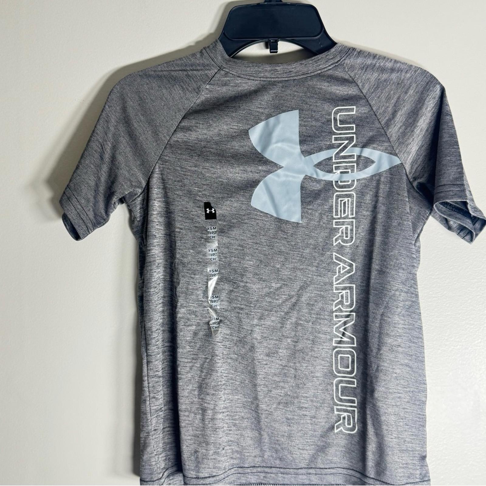 Under Armour Boys🔥❤️ shirt Tech Split Logo HybridShort Sleeve T shirt boys tee thumbnail 5