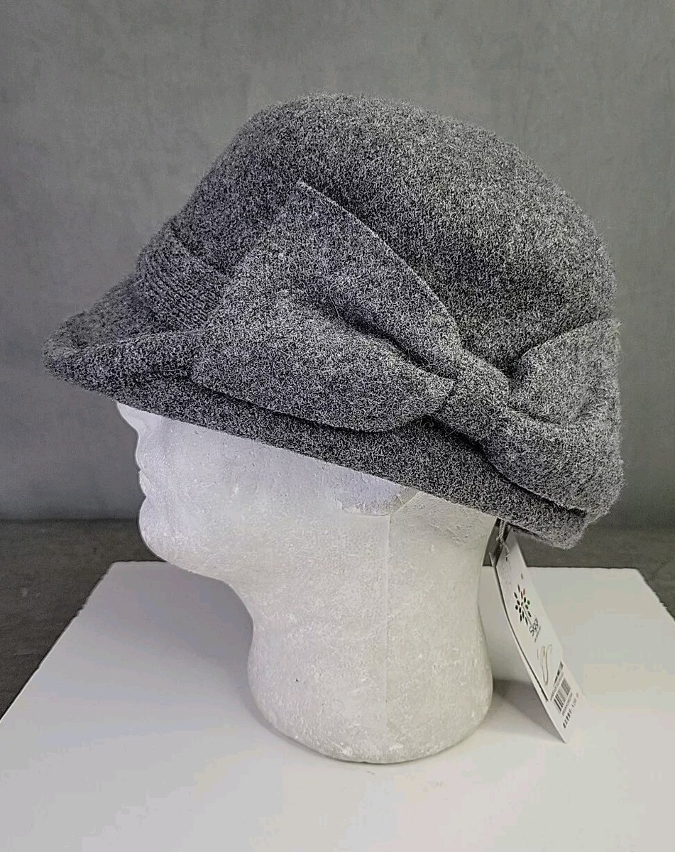 ?wool Blend Charcoal Grey Cloche Hat, Size 57, Good Condition Grey Winter Cloche Hat| Grey Wool Cloche Hat|womens Handmade  main image 3