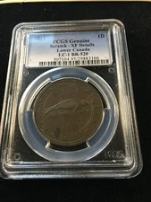1815  Canadian, Magdalen Island Token, LC-1  PCGS Graded**XF Details** BR#520 
