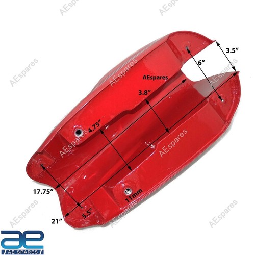 Compatible With Norton Roadster Commando Fuel Tank Steel Red Silver Striped GEc - Picture 2 of 8