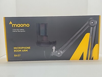 MAONO Microphone Boom Arm: Heavy Duty Adjustable Metal Suspension mic stand BA37