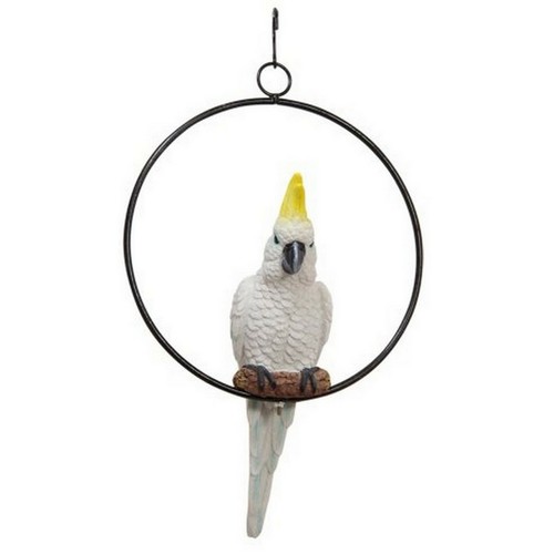 Galah Cockatoo Parrot Hanging Garden Australia Native Bird Swing Ring Ornament - Picture 9 of 11
