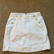 White Jean Skirt
