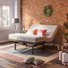 Electirc Adjustable Bed Frame Base With Massage Wireless Remote Dual USB Quiet