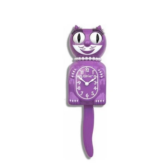 RARE VINTAGE Retired Radiant Orchid Lady Kit Cat Klock Clock