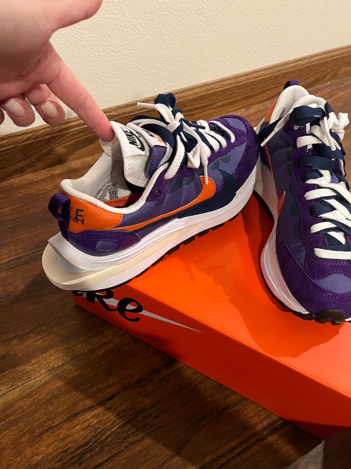 SACAI X NIKE Taglia 6 da uomo (7 5 W) Nike VaporWaffle x Sacai Dark Iris nuove con etichette