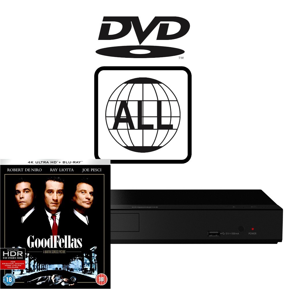 Panasonic Blu-ray Player DP-UB150 MultiRegion for DVD 4K & Goodfellas UHD